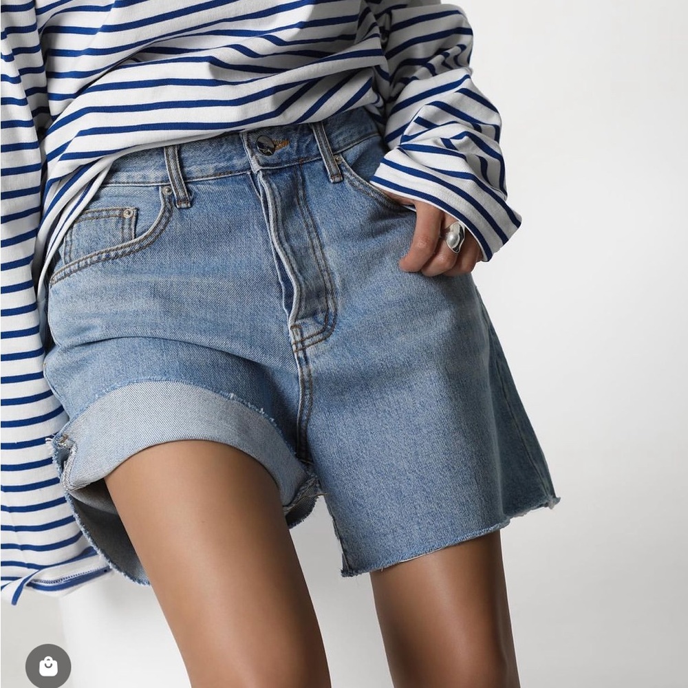 The Frankie Shop Light Blue Denim Jean Shorts